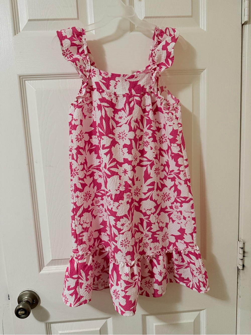 Rachel Zoe Pink & White Floral Ruffle Strap Dress